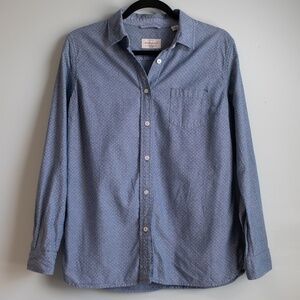 Weatherproof chambray polkadot button down shirt-M